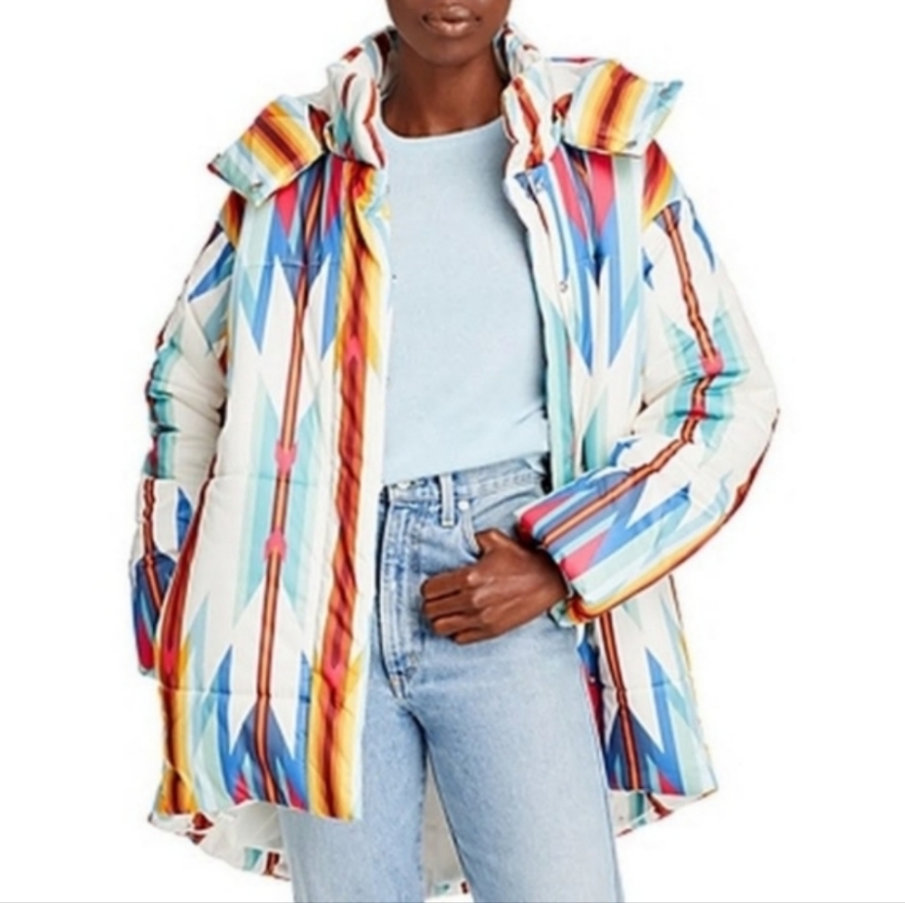 🆕️ AQUA x PENDLETON Cocoon Puffer Coat - Picture 11 of 11
